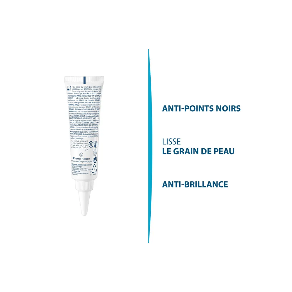 Ducray Keracnyl Crème Boutons et points noirs Glycolic 30ml – Image 2