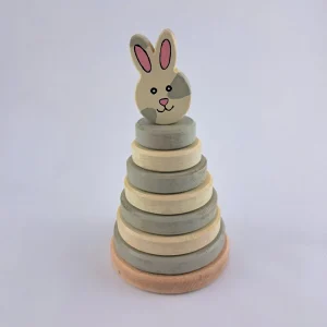 Jouet à empiler en bois – Lapin