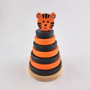 Jouet à empiler en bois – Tigre