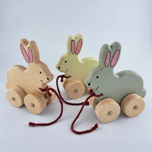 Jouet à tirer en bois – Lapin