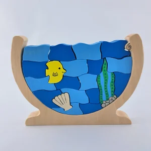 Puzzle vertical en bois – Aquarium et animaux marins