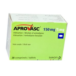 APROVASC 150/5 MG 28 COMPRIMÉS