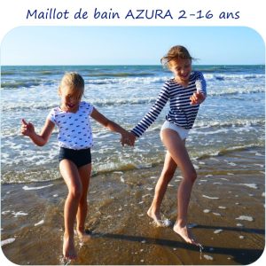 AZURA – patron maillot de bain 1 pièce anti-UV du 2 au 16 ans