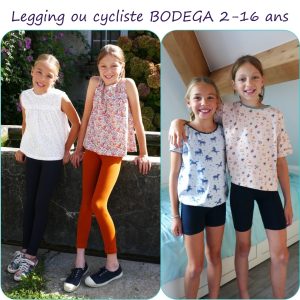 BODEGA – patron de legging ou cycliste du 2 au 16 ans