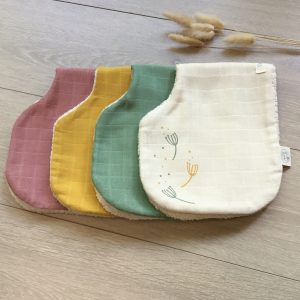 Bavoir d&rsquo;épaule en coton bio