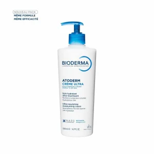 Bioderma Atoderm Crème Hydratante Ultra-nourrissante Visage et Corps Peaux Sensibles 500ml