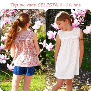 CELESTA – patron de top ou robe pour fille du 2 au 16 ans