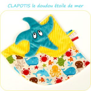 Patron doudou étoile de mer CLAPOTIS