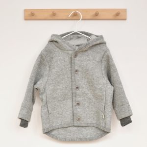 Veste en laine bouillie bio – gris clair Disana