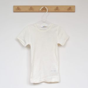 T-shirt manches courtes en laine mérinos – écru Joha