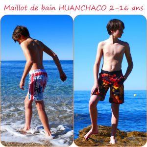 HUANCHACO – patron de short de bain pour garçon du 2 au 16 ans