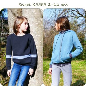 KEEFE – patron sweat garçon du 2 au 16 ans