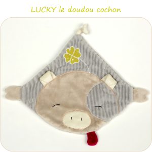 Patron doudou cochon LUCKY