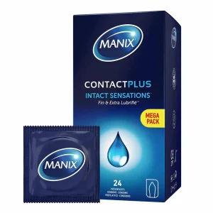Manix Contact Plus Préservatifs Finesse et Extra Lubrification 24 unités