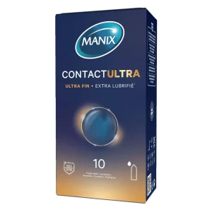 Manix Contact Préservatifs Ultra-Fin + Extra Lubrifié x10