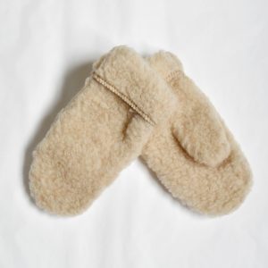 Moufles en laine pour adulte – beige Alwero