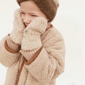 Moufles en laine pour enfant – beige Alwero