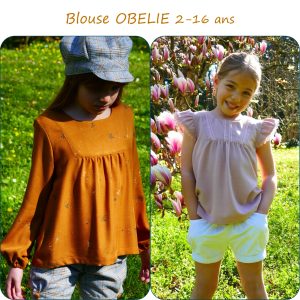 OBÉLIE – Patron blouse fille du 2 au 16 ans