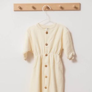 Gigoteuse manches longues en laine mérinos bio – écru Cosilana