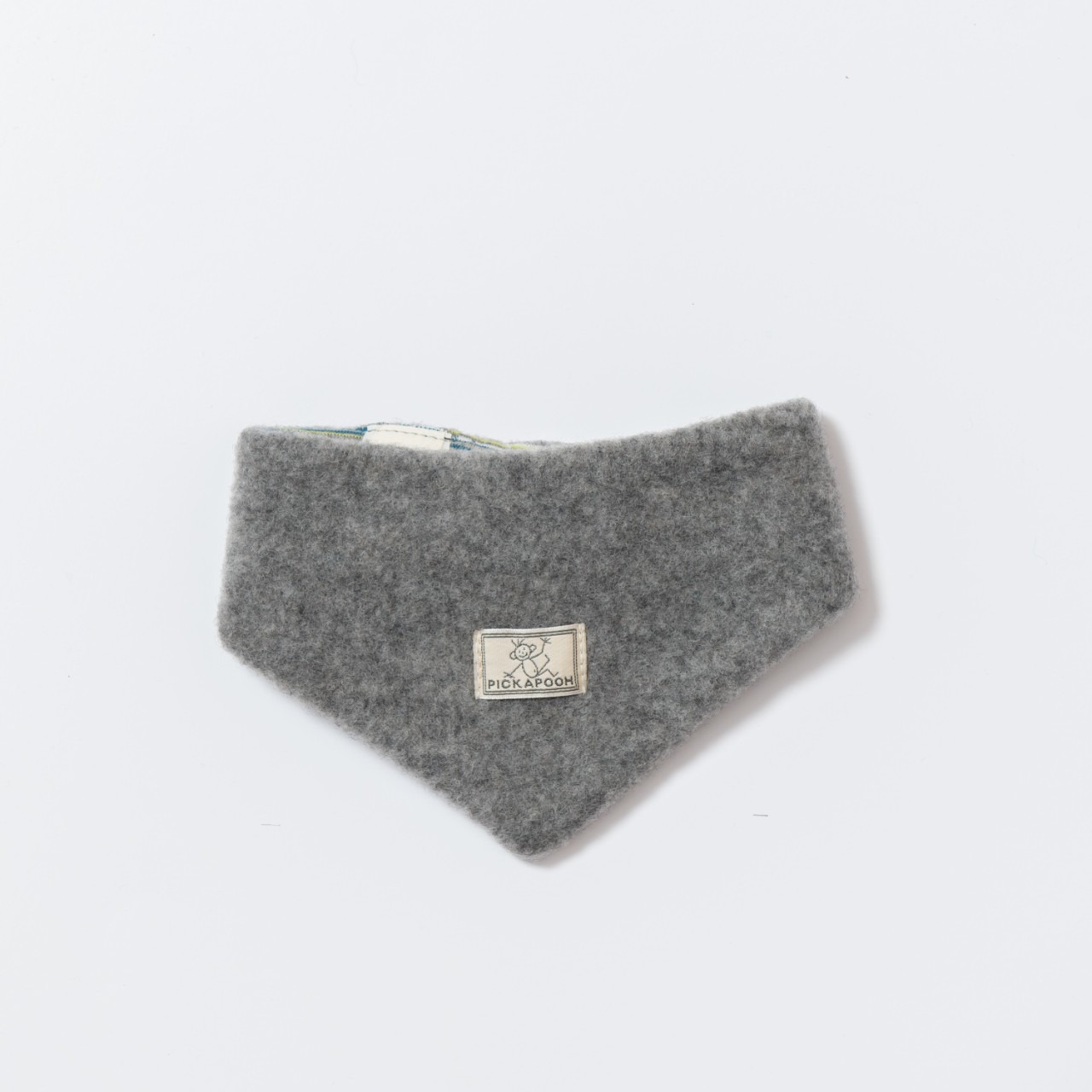 Tour de cou bébé en polaire de laine mérinos – gris Pickapooh – Image 4