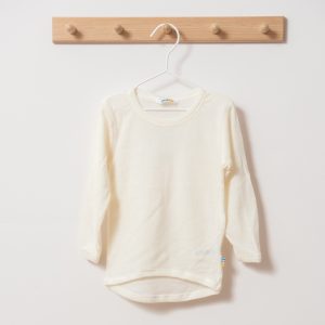 T-shirt manches longues en laine mérinos – écru Joha