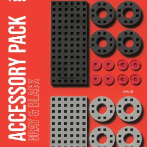 Pack accessoires – Roues & Baseplate – Gris & noir