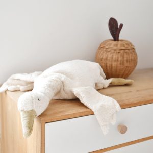 Peluche bouillotte oie (grande) – blanc Senger Naturwelt