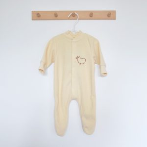 Pyjama – grenouillère en laine mérinos bio – écru Engel Natur