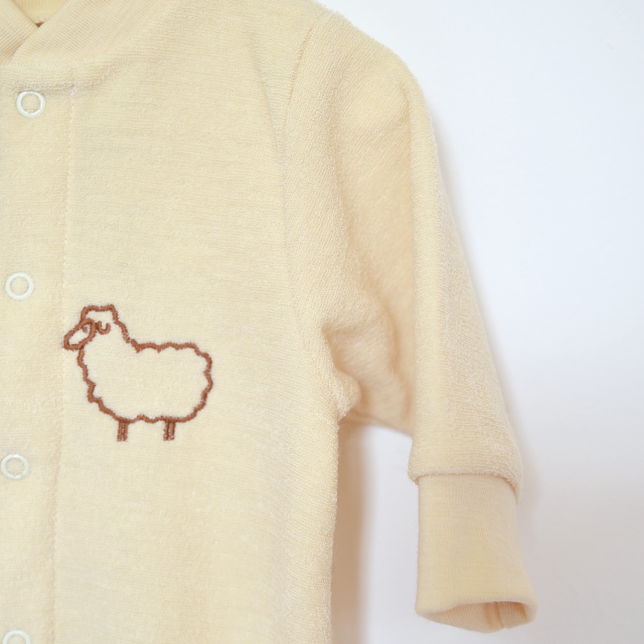 Pyjama – grenouillère en laine mérinos bio – écru Engel Natur – Image 4