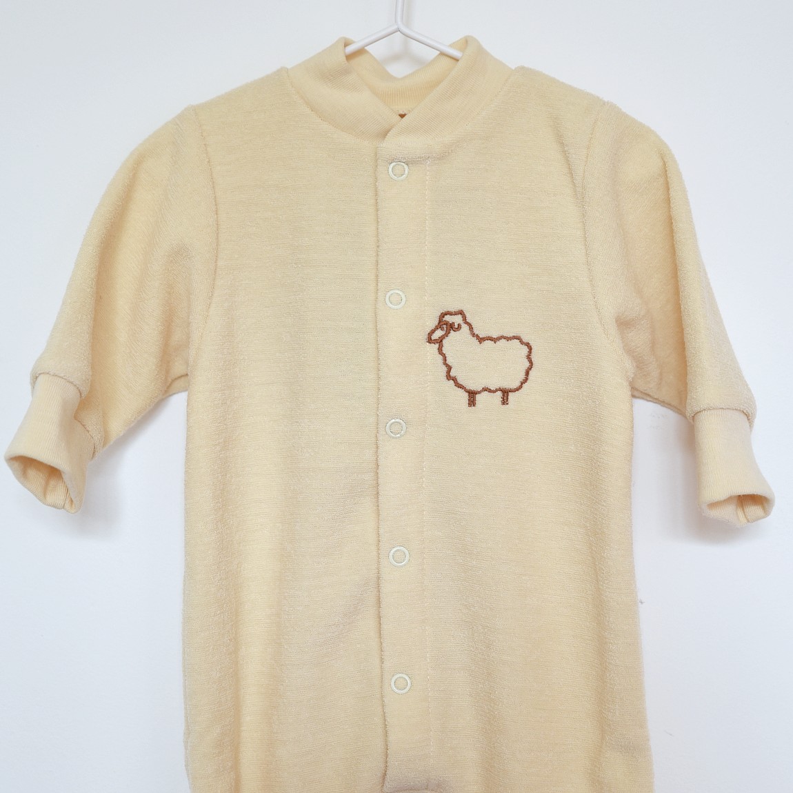 Pyjama – grenouillère en laine mérinos bio – écru Engel Natur – Image 5