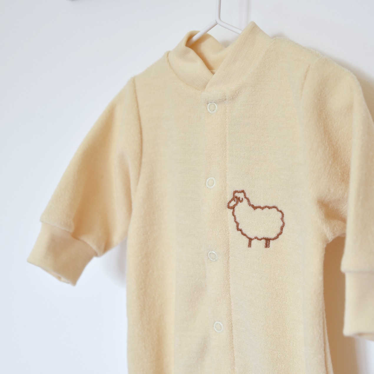 Pyjama – grenouillère en laine mérinos bio – écru Engel Natur – Image 2