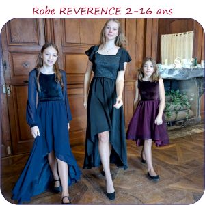REVERENCE – patron de robe asymétrique pour fille du 2 au 16 ans