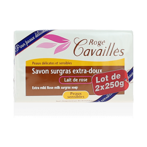 Rogé cavaillès savons solides – savon surgras extra doux lait de rose 250g
