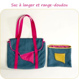 Sac à langer et pochette range-doudou