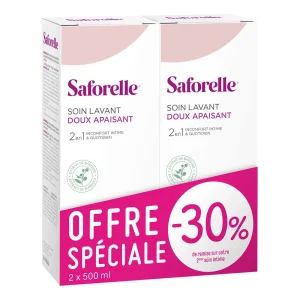 Saforelle Soin Lavant Doux Peaux Sensibles 2x500ml