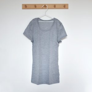 T-shirt manches courtes femme en laine mérinos – gris Joha