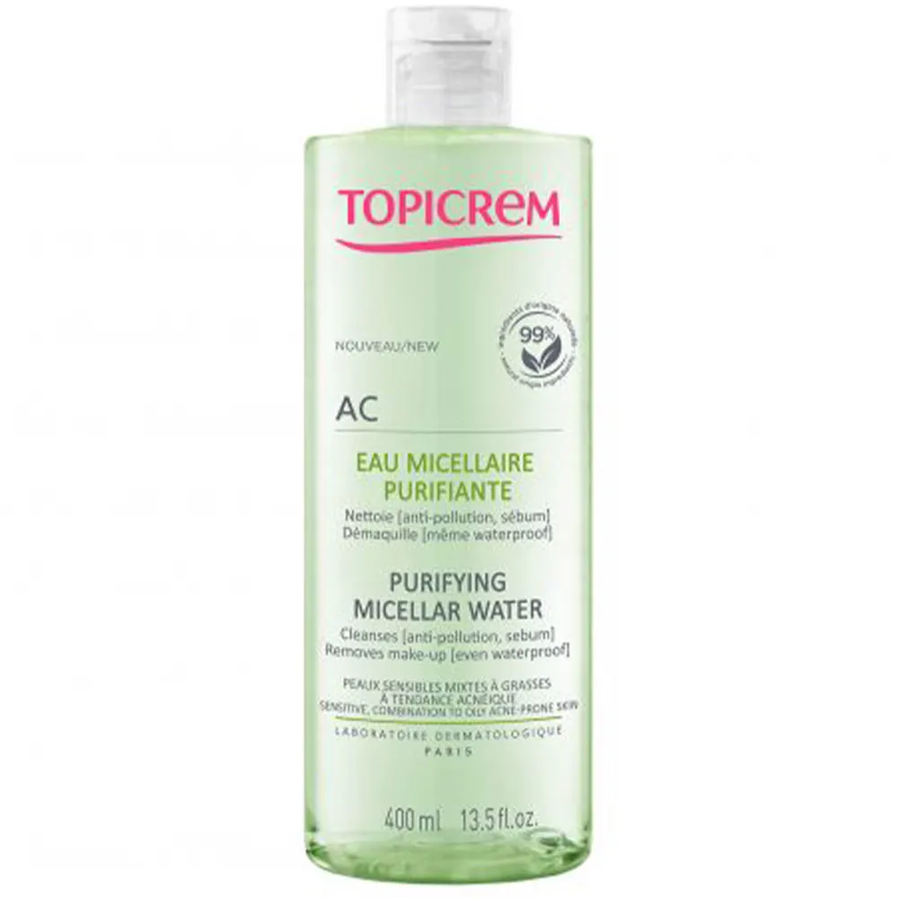 Topicrem Ac Peaux Mixtes A Grasses Eau Micellaire Purifiante 400 ml