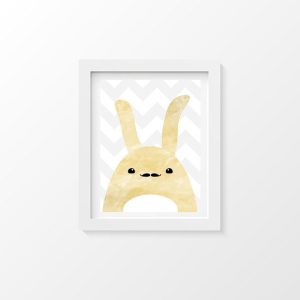 Affiche lapin doré