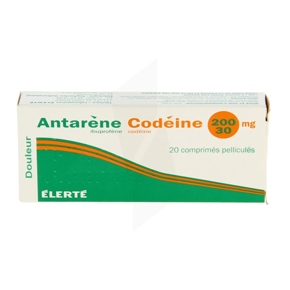 ANTARENE CODEINE 200 MG/30 MG 20 COMPRIMÉS PELLICULÉS
