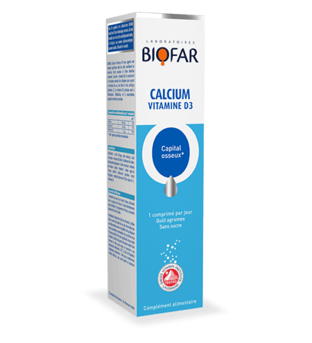 Biofar Calcium Vitamine D3 – 20 Comprimés Efferverscents