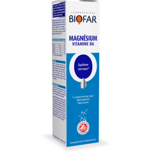 Biofar Magnésium Vitamine B6 – 20 Comprimés Efferverscents