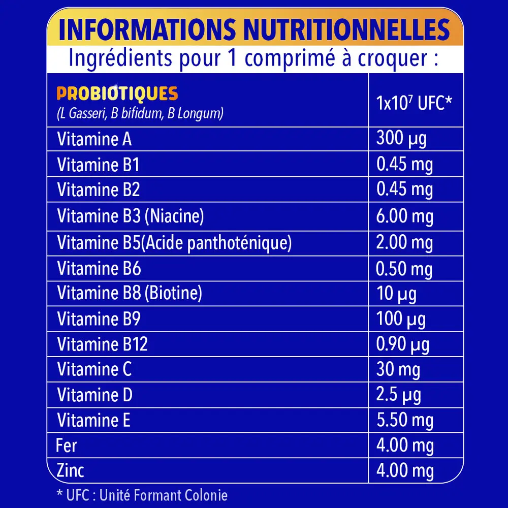 Bion3 Défense Junior – Immunité & Probiotiques 30 Comprimés – Image 3