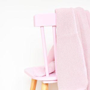 Couverture bébé en laine mérinos bio – rose Reiff Strick