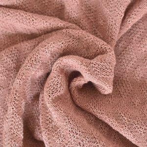 Couverture bébé en laine mérinos bio (maille tricot) – vieux rose Disana