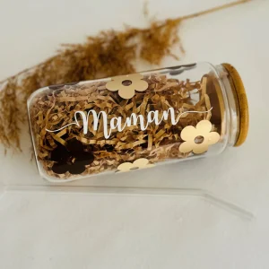 Gourde en Verre Élégante : Un Souvenir pour Maman