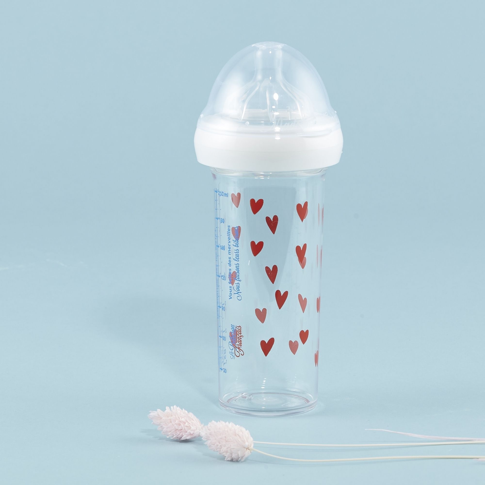 Biberon français 210 ml – Coeur – Image 2