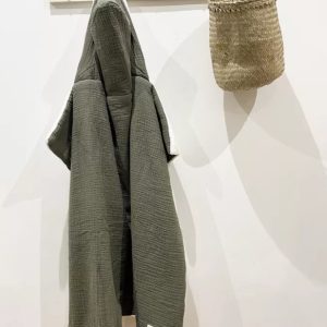 Cape de bain bébé en coton et bambou