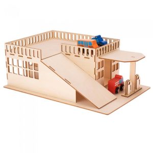 Garage en bois pour enfant – station essence