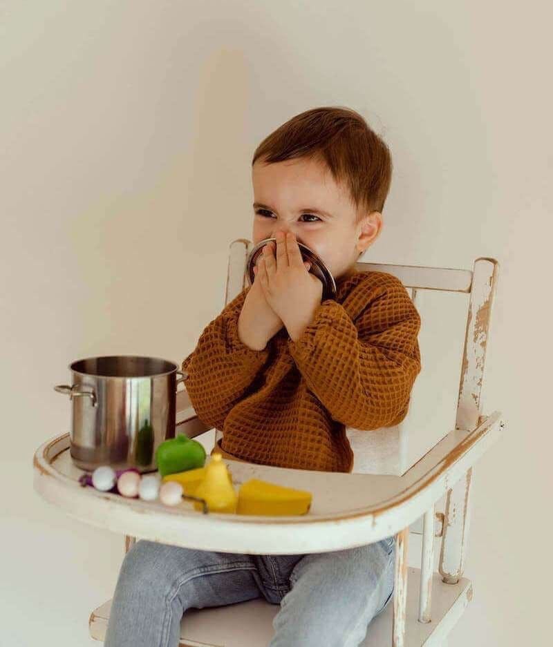 Bavoir à manches nid d’abeille – Image 9