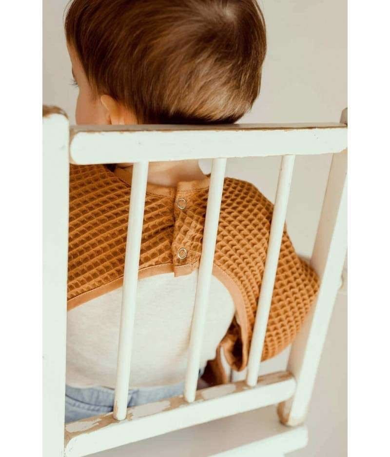 Bavoir à manches nid d’abeille – Image 7